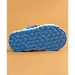 Cute Walk by Babyhug Flip Flops with Back Strap - Blue & Orange