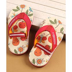 Cute Walk by Babyhug Flip Flops with Back Strap - Beige