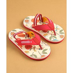 Cute Walk by Babyhug Flip Flops with Back Strap - Beige