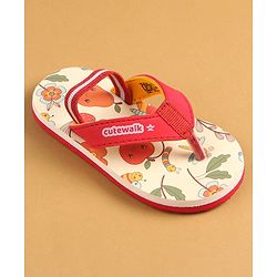 Cute Walk by Babyhug Flip Flops with Back Strap - Beige