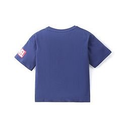 Babyhug Marvel Single Jersey Knit Half  Sleeves T-Shirt with Captain America Print - Blue
