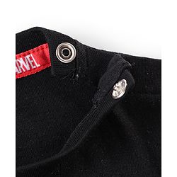 Babyhug Marvel Single Jersey Half Sleeves T-Shirt with Marvel foil Print and HD print - Black