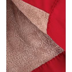 Babyhug Woven Full Sleeves Solid Colour Padded Hooded Winter Jacket with Pockets - Red