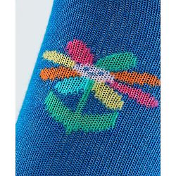 Cutewalk by Babyhug Ani-Bacterial Footed Tights  Floral Design - Blue