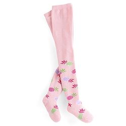 Cute Walk by Babyhug Knitted Antibacterial  Footed Tights with Pineapple Design - Pink