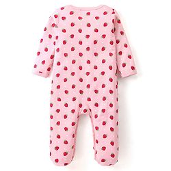Babyhug Interlock Cotton Knit Full Sleeves Footed Sleep Suit with Fruit & Polka Dots Print Pack of 3 - Multicolour