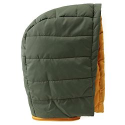 Babyhug Woven Full Sleeves Solid Color Padded Hooded Jacket- Olive Green & Mustard