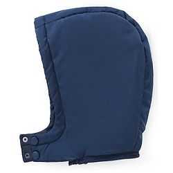 Babyhug Full Sleeves Front Open Padded Hooded Jacket with Detachable Hood & Embroidery Detailing - Navy Blue