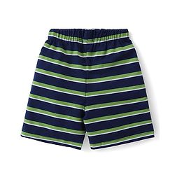Babyhug Cotton Knit Half Sleeves Night Suit With Monster Print - Navy