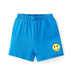 Babyhug 100% Cotton Single Jersey Sleeveless Sando Shorts Set Smiley Print - Multicolor