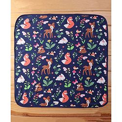 Babyhug Knit Hooded Towel with Jungle Theme Print L 76.2 x B 76.2 cm - Purple