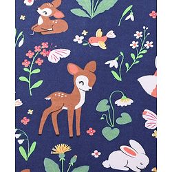 Babyhug Knit Hooded Towel with Jungle Theme Print L 76.2 x B 76.2 cm - Purple
