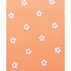 Babyhug Terry Knit Hooded Towel with Floral Print - Orange