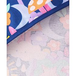 Babyhug  Terry Hooded Towel with Sun & Rainbow Print L 76.2 x B 76.2 cm - Navy Blue