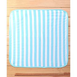 Babyhug Terry Knit Striped  Hooded Towel L 76.2 x B 76.2 cm -  Blue