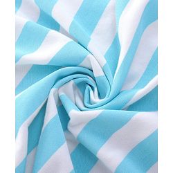 Babyhug Terry Knit Striped  Hooded Towel L 76.2 x B 76.2 cm -  Blue