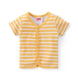 Babyhug 100% Cotton Knit Half Sleeves Striped & Printed Set Of Vests Pack Of 3 - Multicolor
