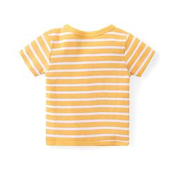 Babyhug 100% Cotton Knit Half Sleeves Striped & Printed Set Of Vests Pack Of 3 - Multicolor