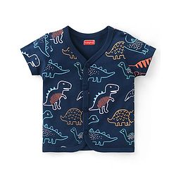 Babyhug 100% Cotton Knit Half Sleeves Striped & Printed Set Of Vests Pack Of 3 - Multicolor