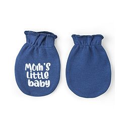 Babyhug Disney Cotton Knit Cap Mittens & Booties Set with 101 Dalmatians Graphics - Blue