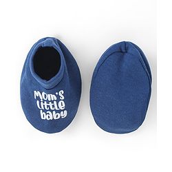 Babyhug Disney Cotton Knit Cap Mittens & Booties Set with 101 Dalmatians Graphics - Blue