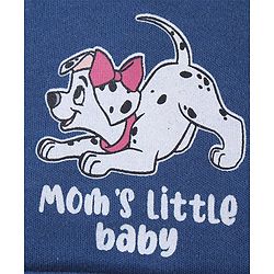 Babyhug Disney Cotton Knit Cap Mittens & Booties Set with 101 Dalmatians Graphics - Blue