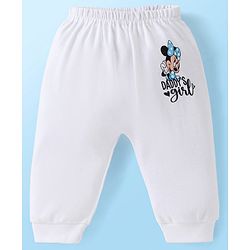 Babyhug Disney Interlock Knit Full Length Diaper Leggings with Minnie Mouse Graphics Pack of 3 - White