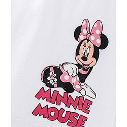Babyhug Disney Interlock Knit Full Length Diaper Leggings with Minnie Mouse Graphics Pack of 3 - White