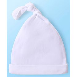 Babyhug Disney  Interlock Knitted Caps With Minnie Mouse Graphic and Knot Detailing Pack of 3 - White