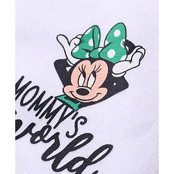 Babyhug Disney  Interlock Knitted Caps With Minnie Mouse Graphic and Knot Detailing Pack of 3 - White