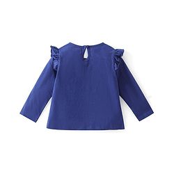 Babyhug Cotton knit Full Sleeves Tops with Frill Detailing & Text Print Pack of 3 - Multicolour