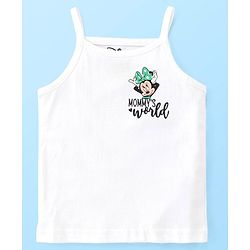Babyhug Disney Cotton Lycra Singlet Sleeves Slips With Minnie Mouse Graphics Pack of 3 - White