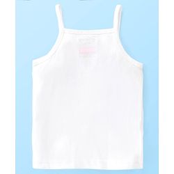 Babyhug Disney Cotton Lycra Singlet Sleeves Slips With Minnie Mouse Graphics Pack of 3 - White