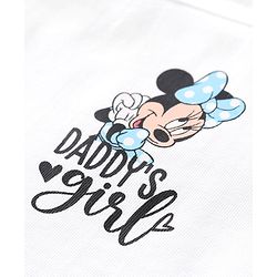 Babyhug Disney Cotton Lycra Singlet Sleeves Slips With Minnie Mouse Graphics Pack of 3 - White
