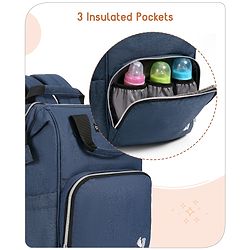 Babyhug Multipurpose Diaper Backpack -Denim Blue