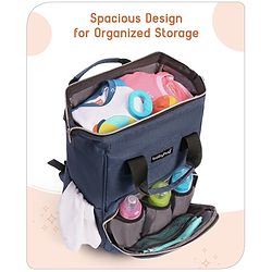Babyhug Multipurpose Diaper Backpack -Denim Blue