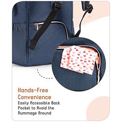 Babyhug Multipurpose Diaper Backpack -Denim Blue