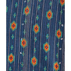 Babyhug Woven Full Sleeves Printed & Sequinned Kurta Dhoti Set - Teal