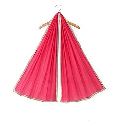 Babyhug Woven Three Fourth Sleeves Sequined Embroidered Kurti & Gharara Set with Dupatta - Fuschia