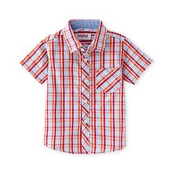 Babyhug Cotton Woven Half Sleeves Regular Collar Checkered Shirt - Multicolor
