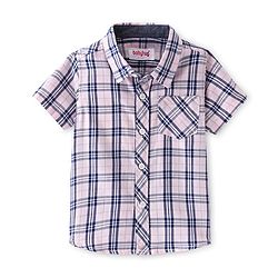 Babyhug Cotton Woven Half Sleeves Regular Collar Checkered Shirt - Pink