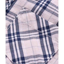 Babyhug Cotton Woven Half Sleeves Regular Collar Checkered Shirt - Pink