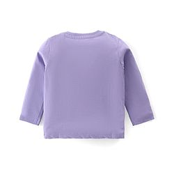 Babyhug Cotton Knit Full Sleeves Night Suit With Bear Print -Lavender