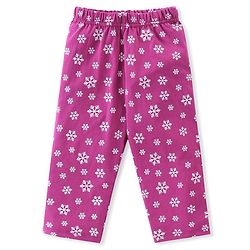 Babyhug Cotton Knit Full Sleeves Night Suit with Snow Bear & Flakes Print - Purple