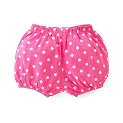 Babyhug 100% Cotton Knit Bloomers Polka Dots & Floral Print Pack of 3 - Pink Yellow & Blue