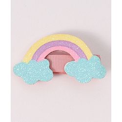 Babyhug Free Size Hair Accessories Combo Set With Bow & Floral Applique - Pink