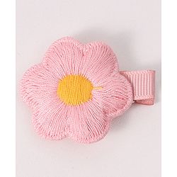 Babyhug Free Size Hair Accessories Combo Set With Bow & Floral Applique - Pink