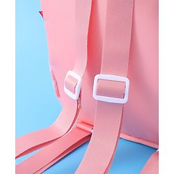 Babyhug Checkered Fashion Backpack - Light Peach