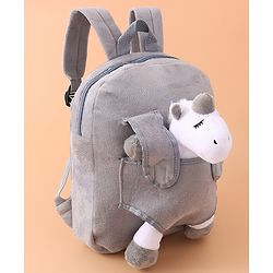 Babyhug Fashion Backpacks Unicorn Applique - Grey