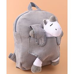 Babyhug Fashion Backpacks Unicorn Applique - Grey
